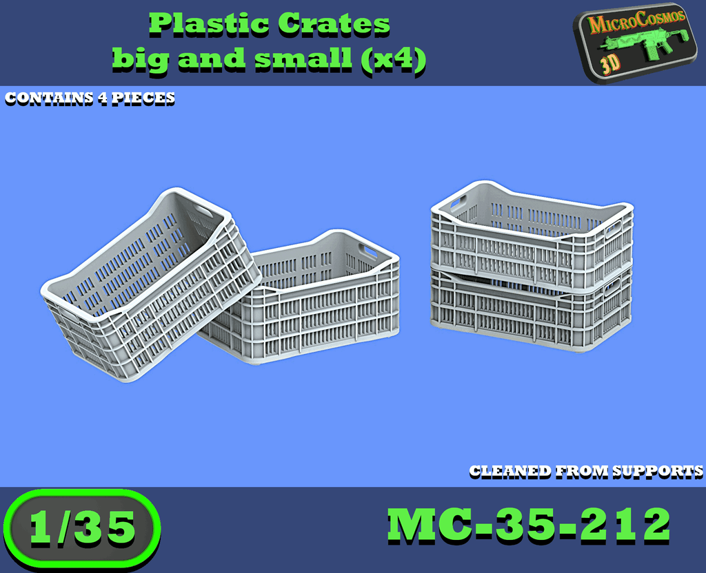 MC-35-212 - Plastic Crates Big and Small Set