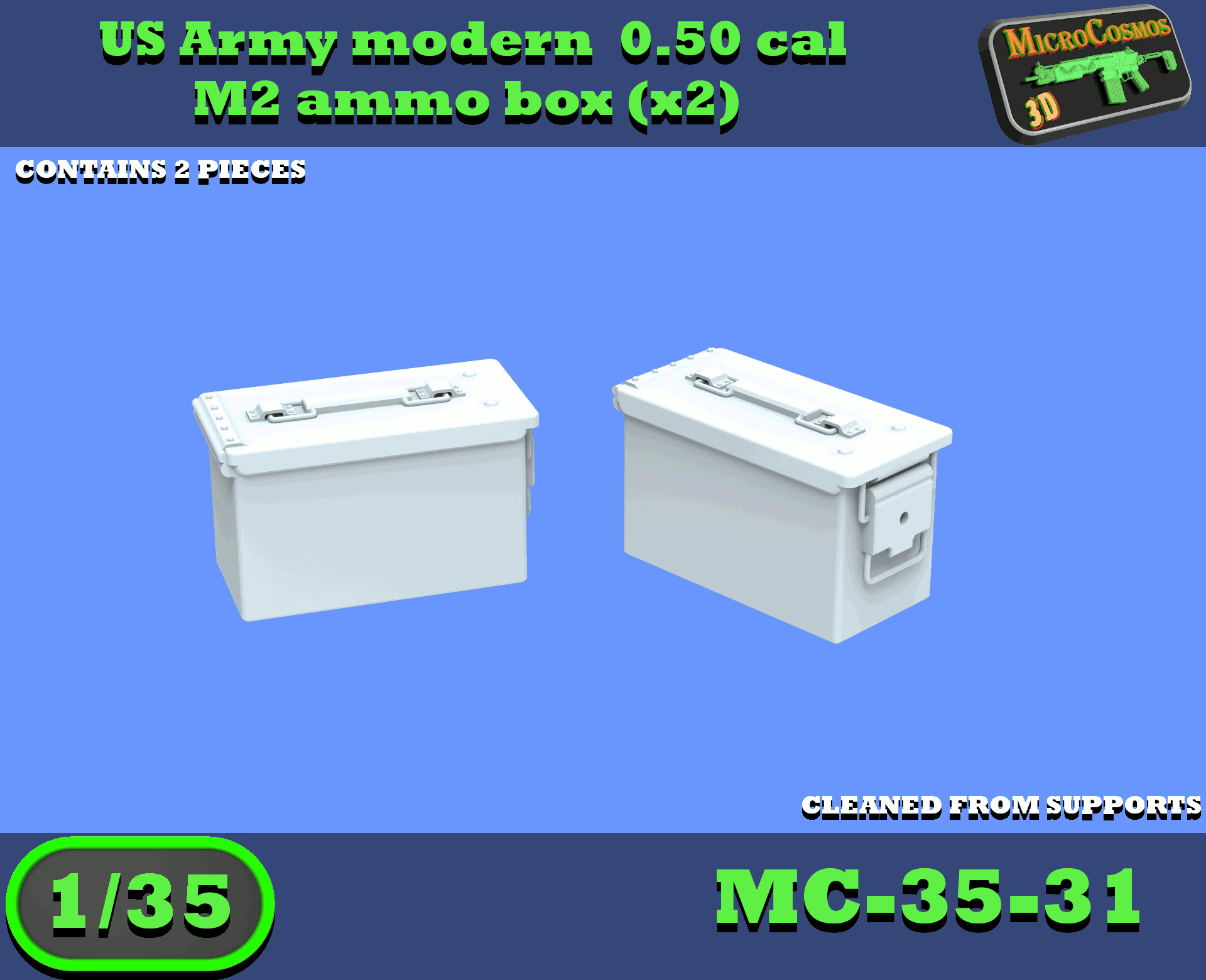MC-35-31 - US Modern 0.50 CAL M2 Ammo Box Small Set