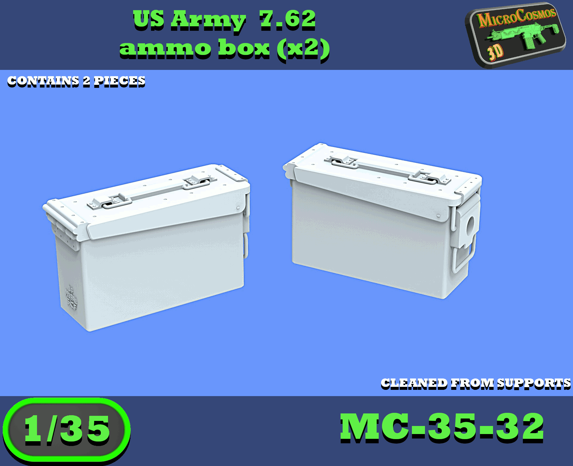 MC-35-32 – US 7,62 mm Munitionskiste kleines Set