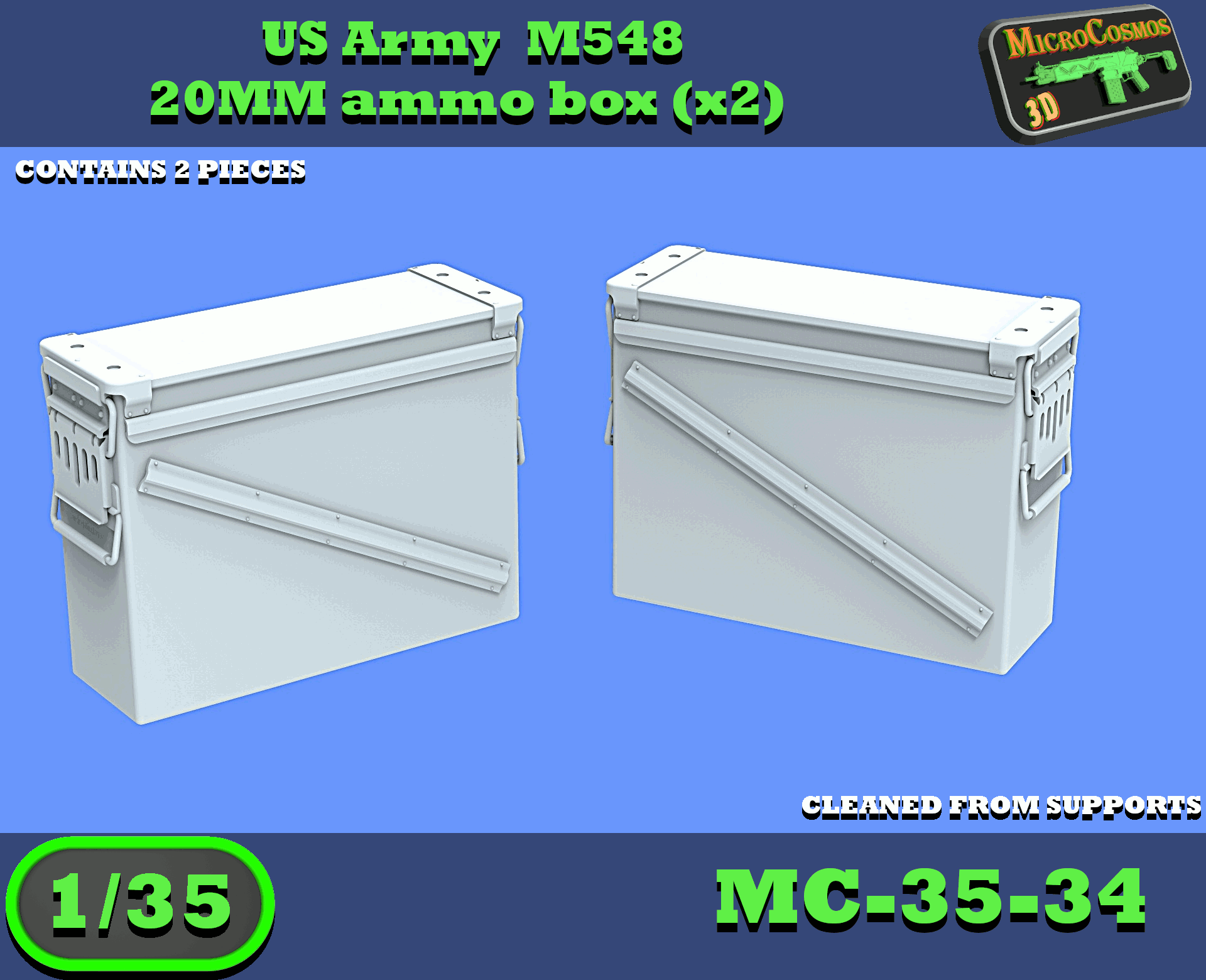 MC-35-34 - US M548 20mm Ammo Box Small Set