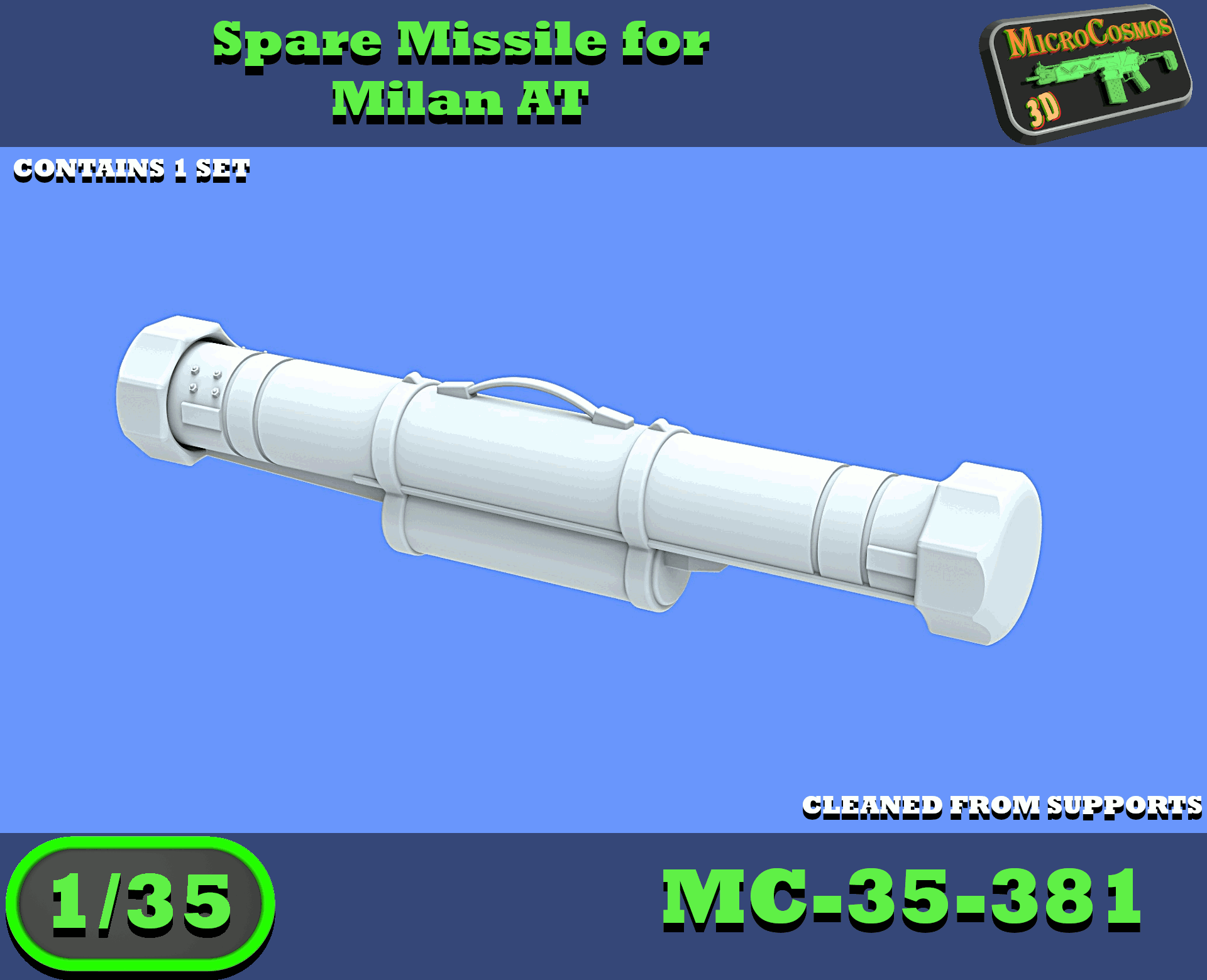 MC-35-381 - Milan ATGM Ersatzrakete mit Abziehbildern