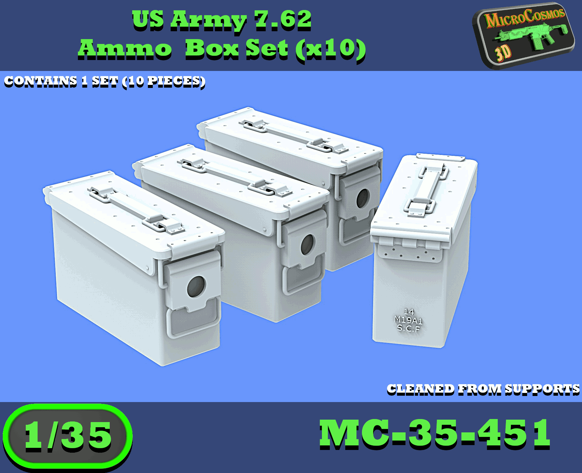 MC-35-451 - 7.62 Munitionskiste Großes Set