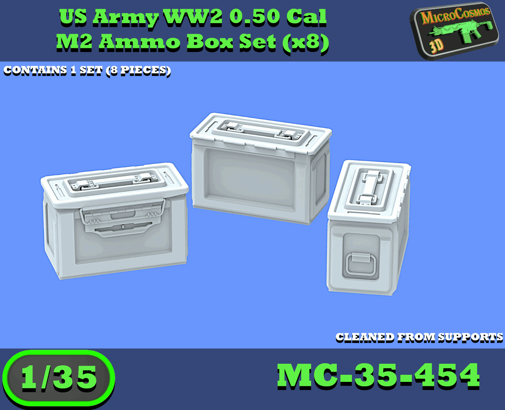MC-35-454 - WW2 0.50  Cal Ammo Box Big Set
