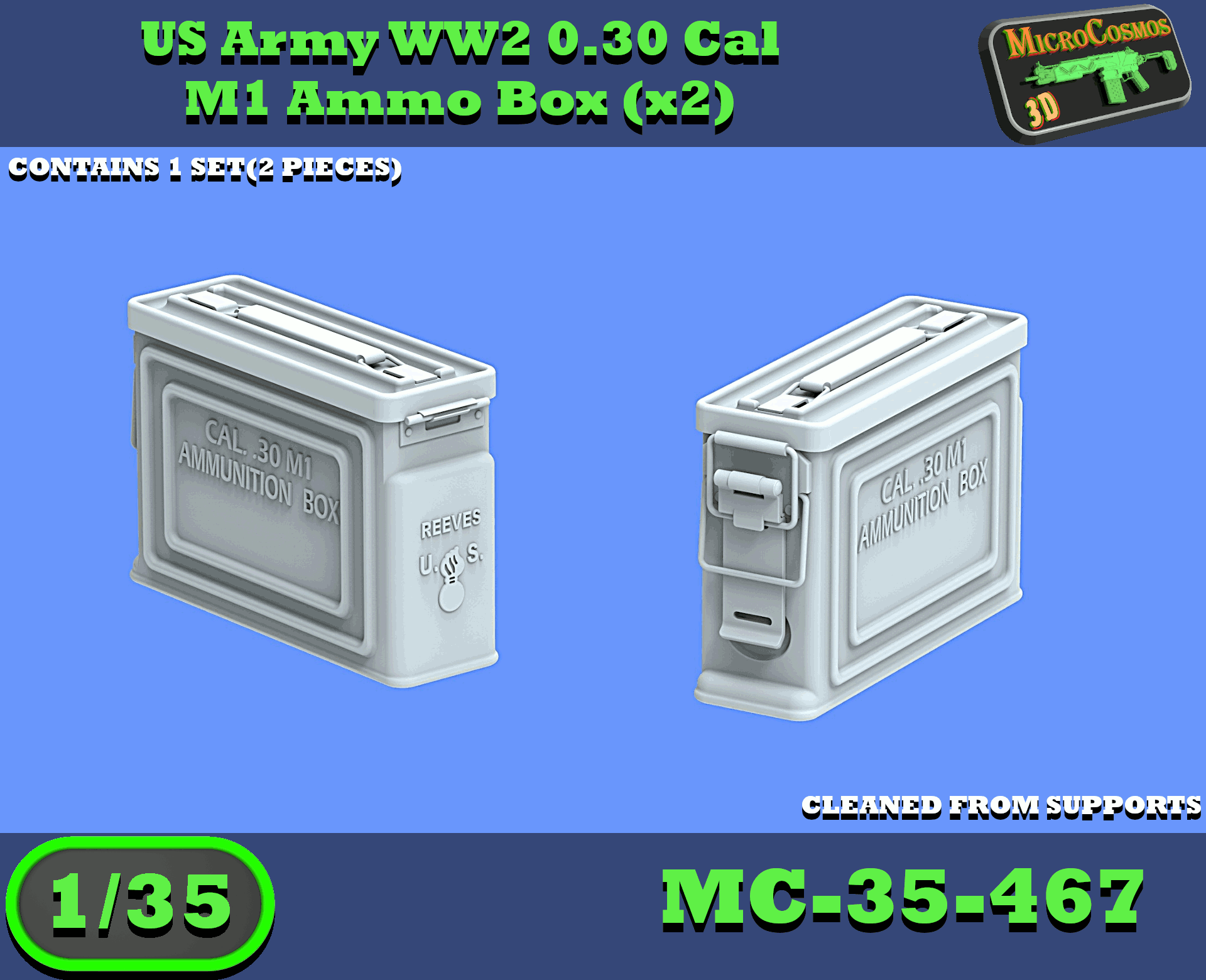 MC-35-467 WK2 .30 Cal M1 Munitionskisten-Set