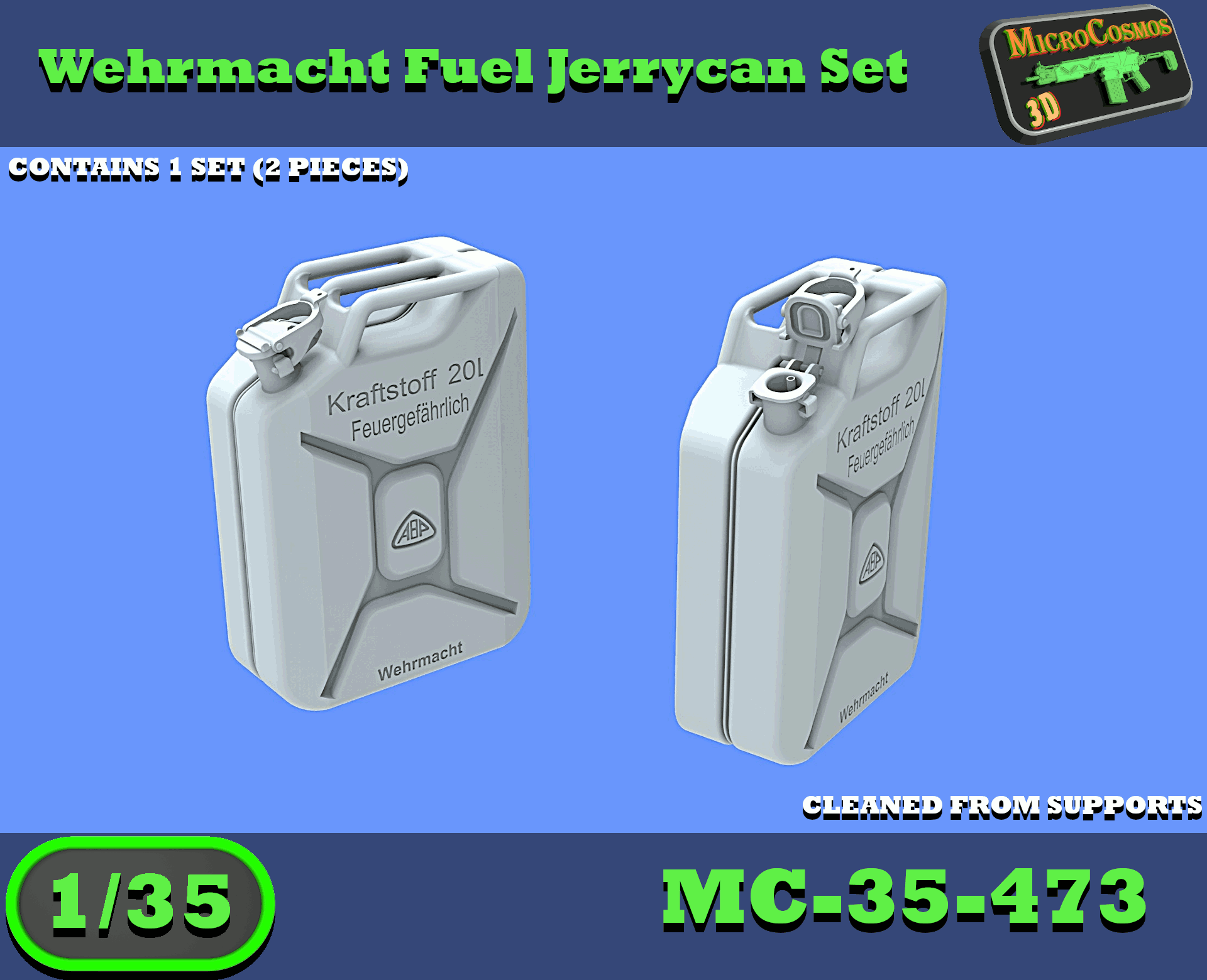 MC-35-473 - Wehrmacht Kraftstoffkanister Set (WK2)