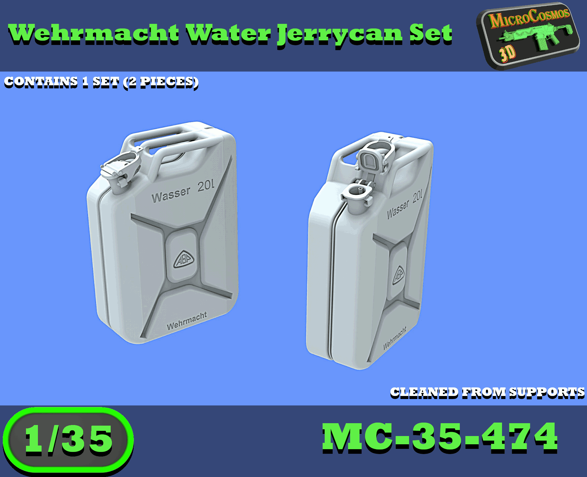 MC-35-474 - Kit de jerrican d'eau de la Wehrmacht allemande WW2