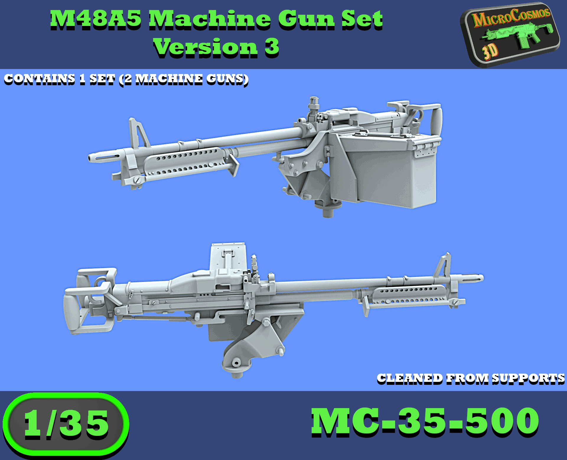 MC-35-500 - Mitailleuse M48A5 Set Version 3 - 1/35