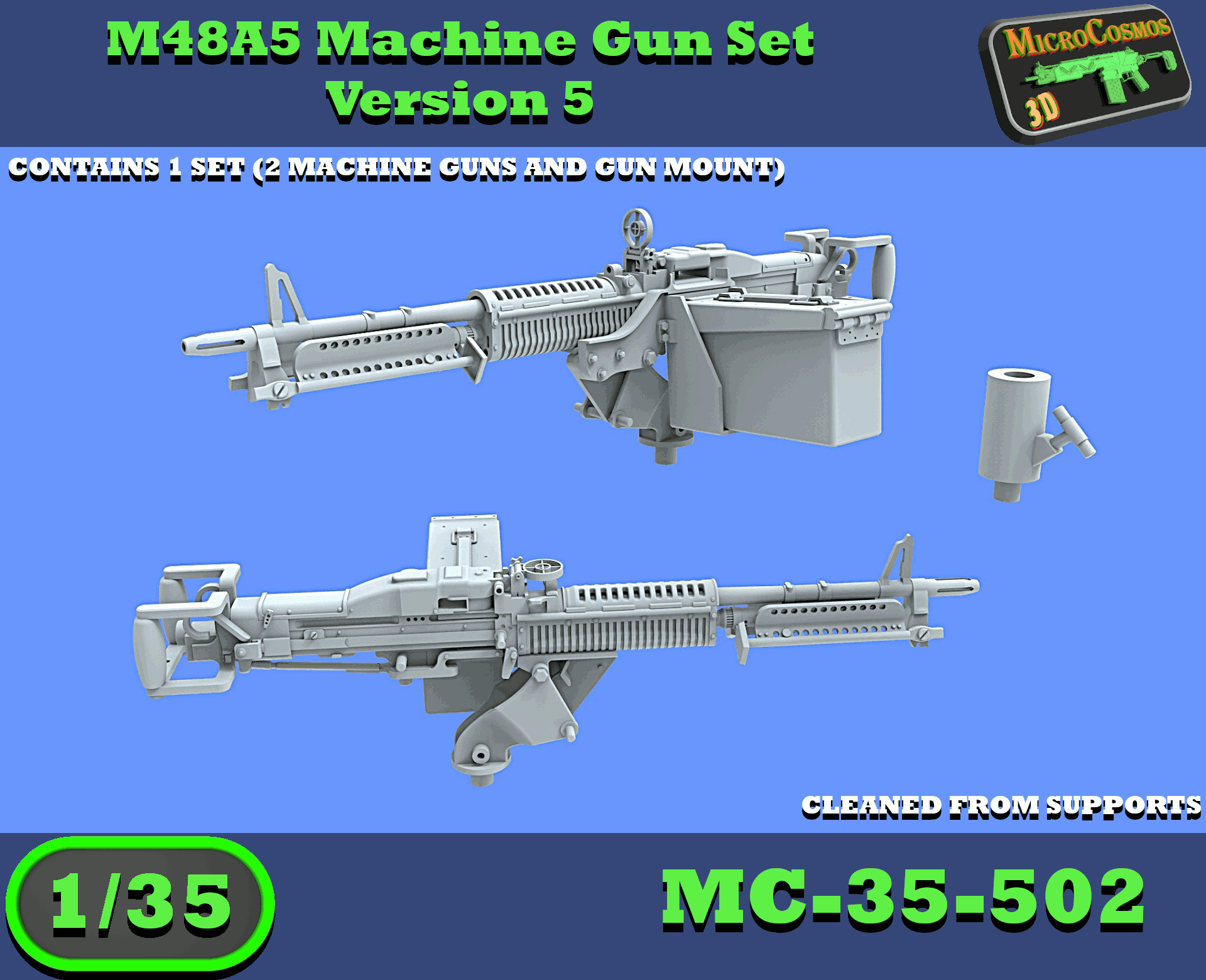 MC-35-502 - M48A5 Machine Gun Set Version 5 - 1/35