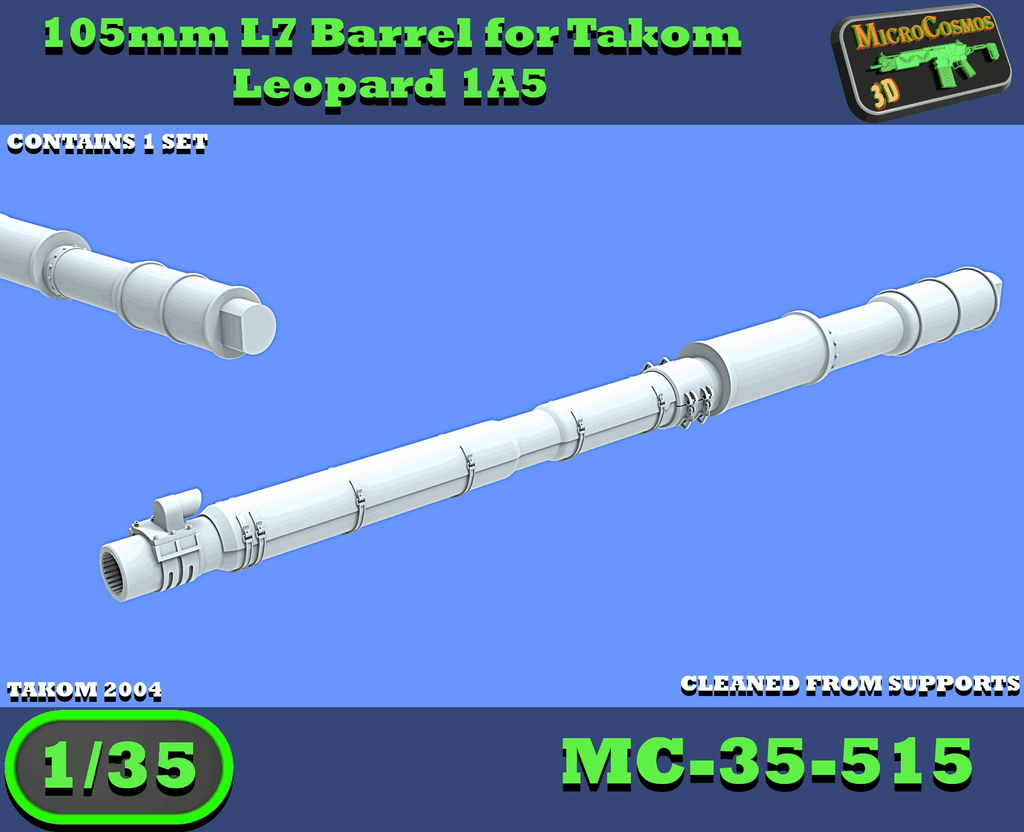 MC-35-515 - L7 Barrel For Takom Leopard 1A5