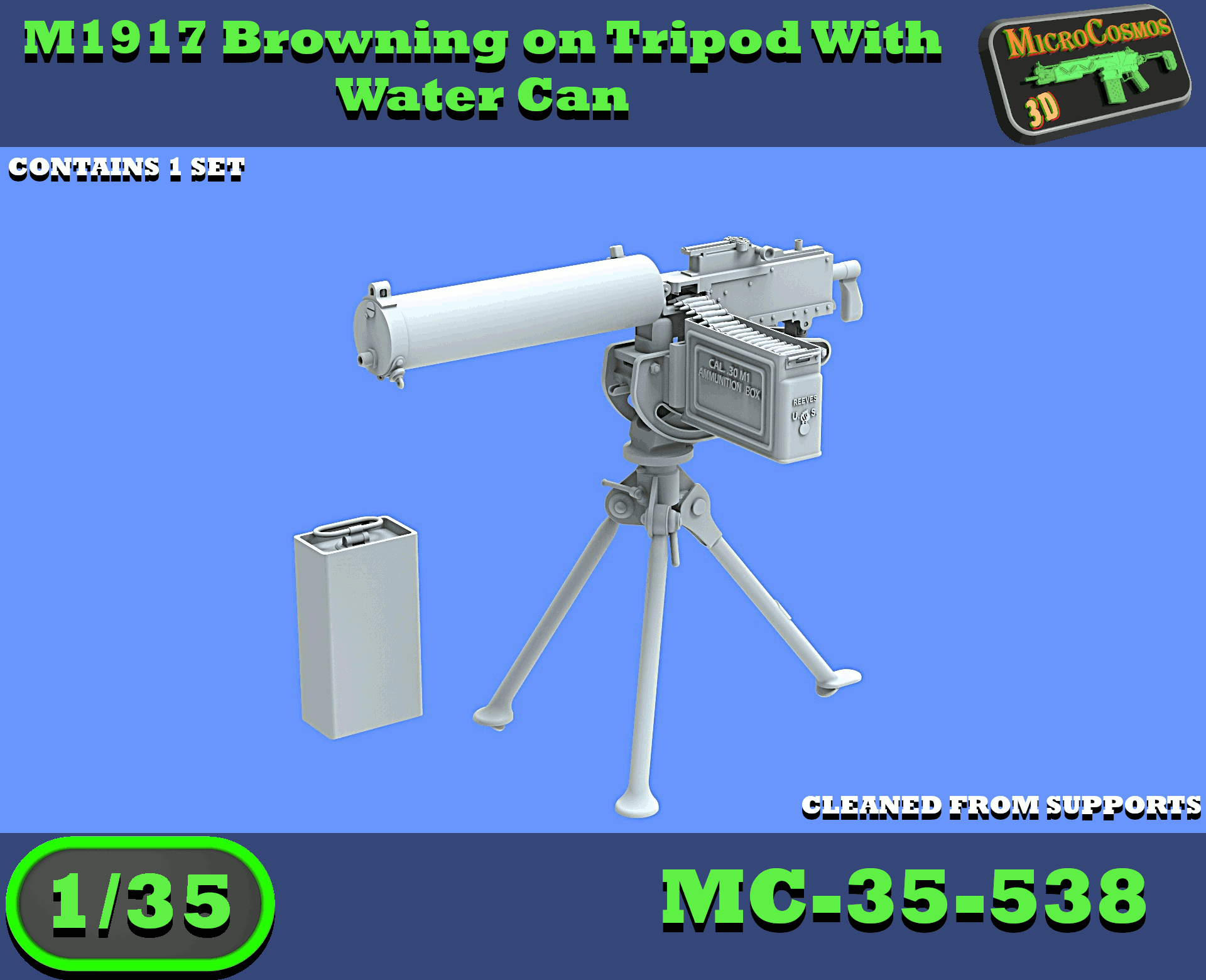 MC-35-538 - M1917 Browning On Tripod With Water Can