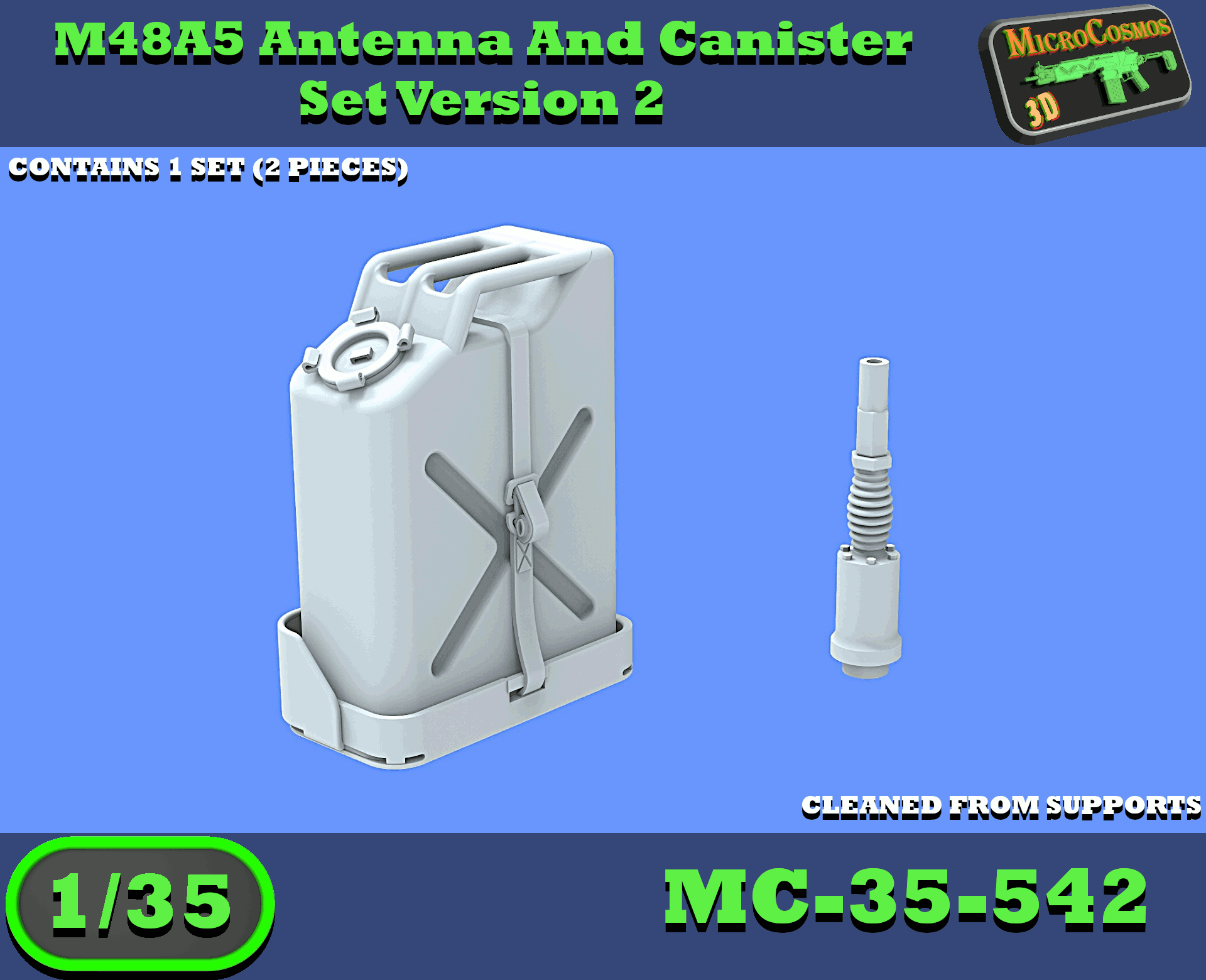 MC-35-542 - M48A5 MOLF Antennenfuß und Kanistersatz Version 2