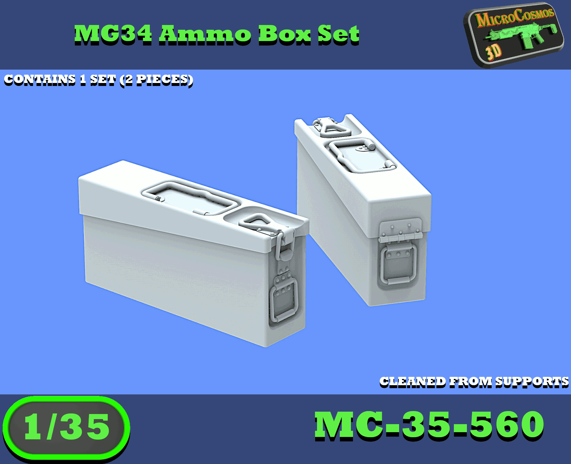 MC-35-560 - MG34 Ammo Box Set