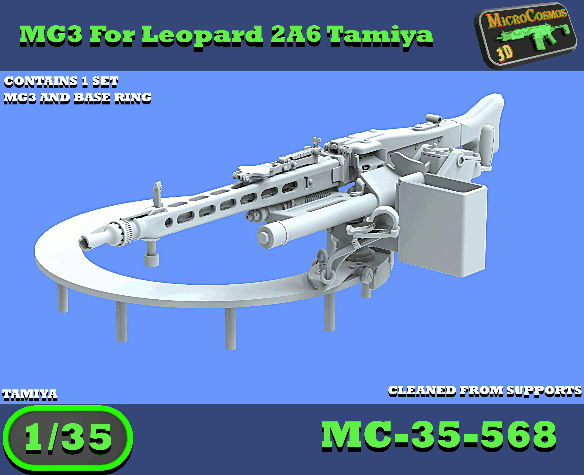 MC-35-568 - MG3 For Tamiya Leopard 2A6