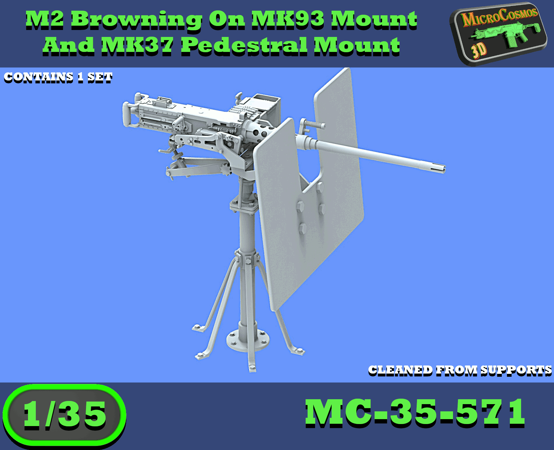 MC-35-571  - M2 Browning On MK93 Mount And MK37 Pedestral Mount