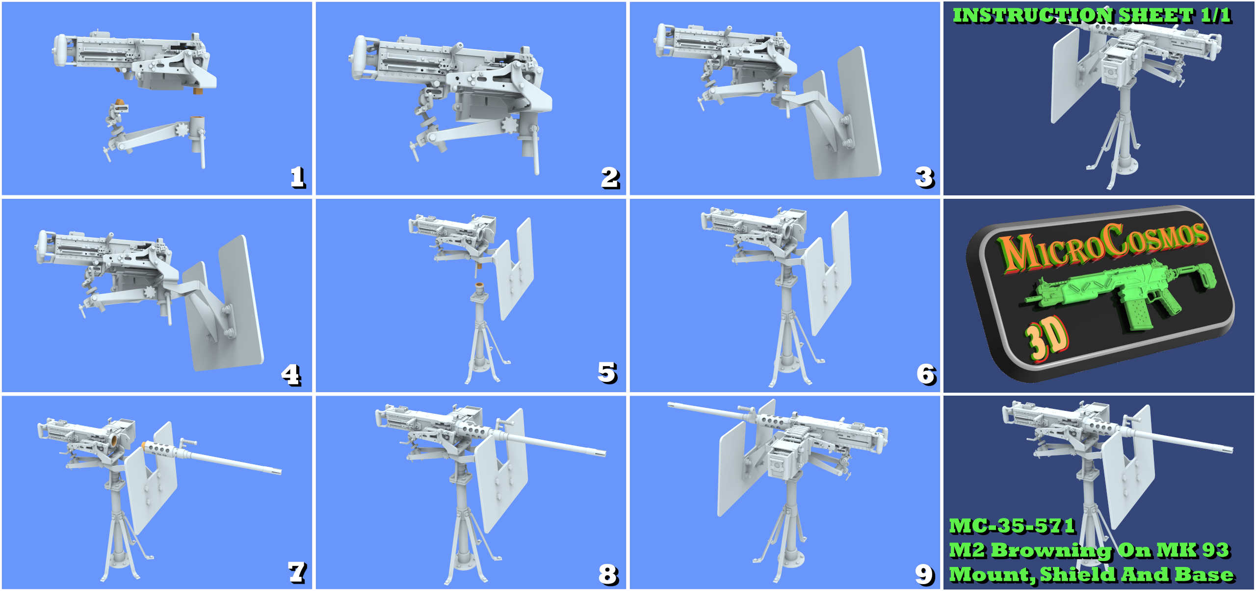 MC-35-571  - M2 Browning On MK93 Mount And MK37 Pedestral Mount