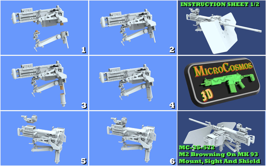 MC-35-572 - M2 Browning On MK93 Mount With Sight And Shield