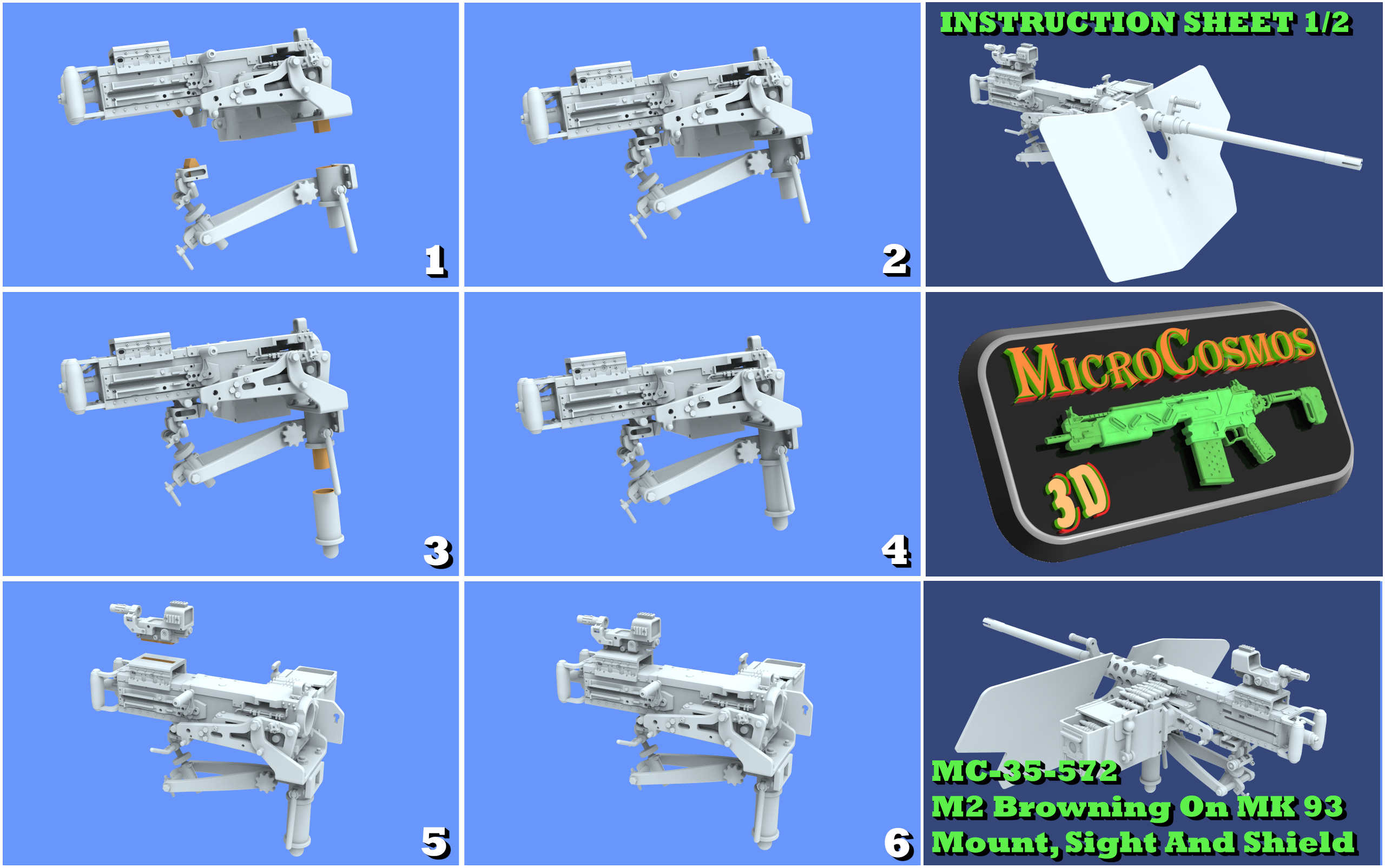 MC-35-572 - M2 Browning On MK93 Mount With Sight And Shield