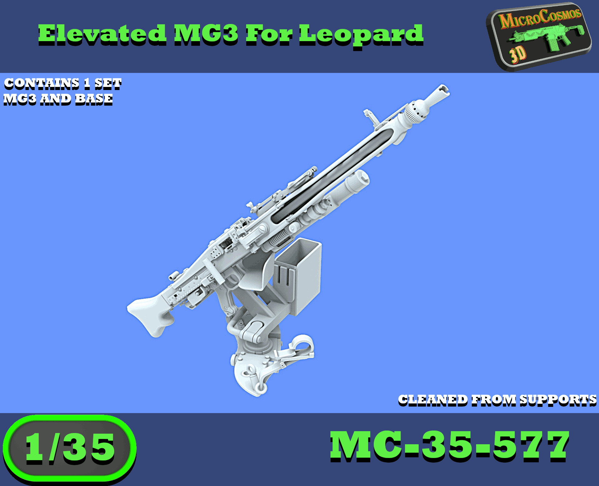 MC-35-577 - 2 Elevated MG3 For Leopard