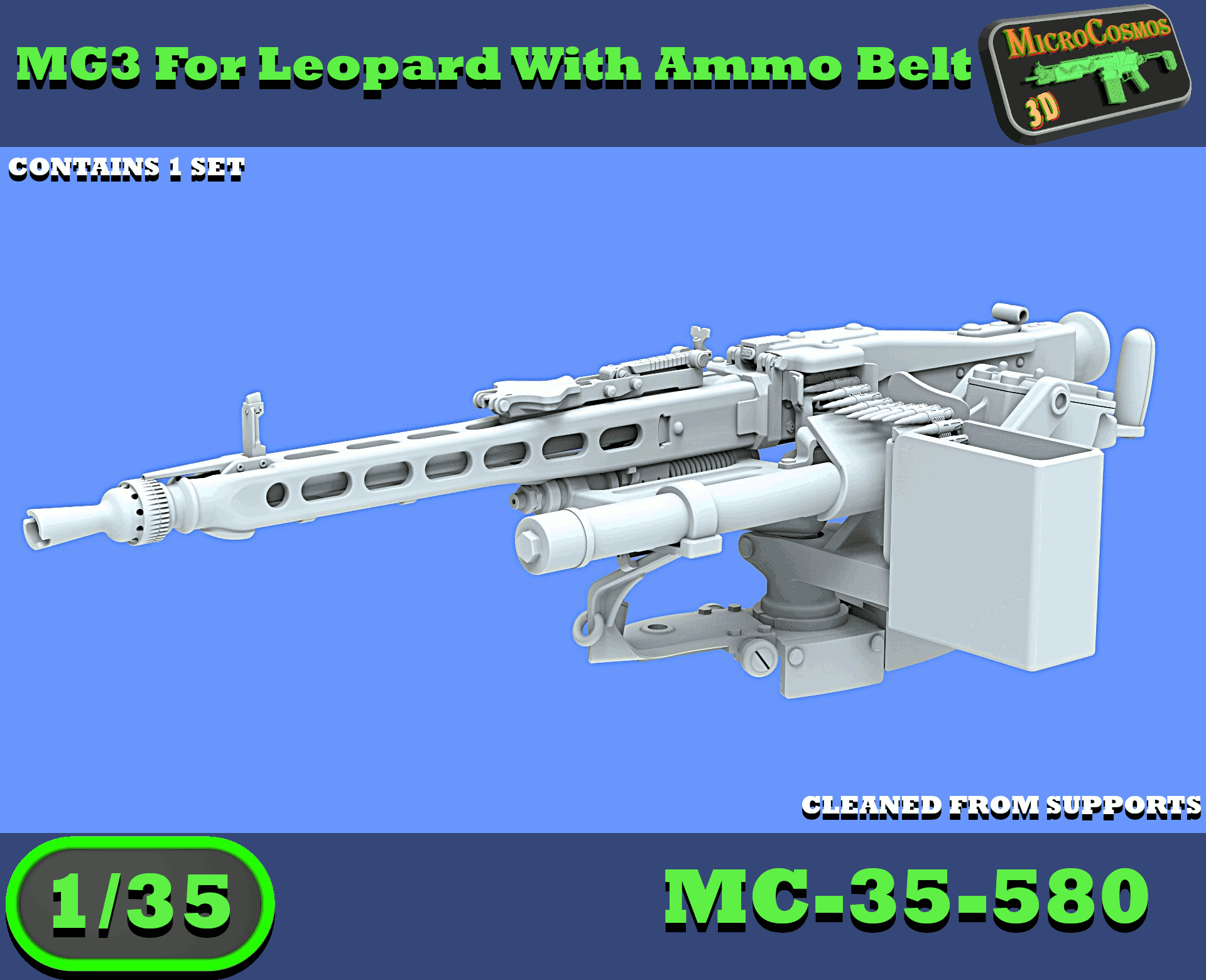 MC-35-580 - MG3 für Leopard mit Munitionsgurt