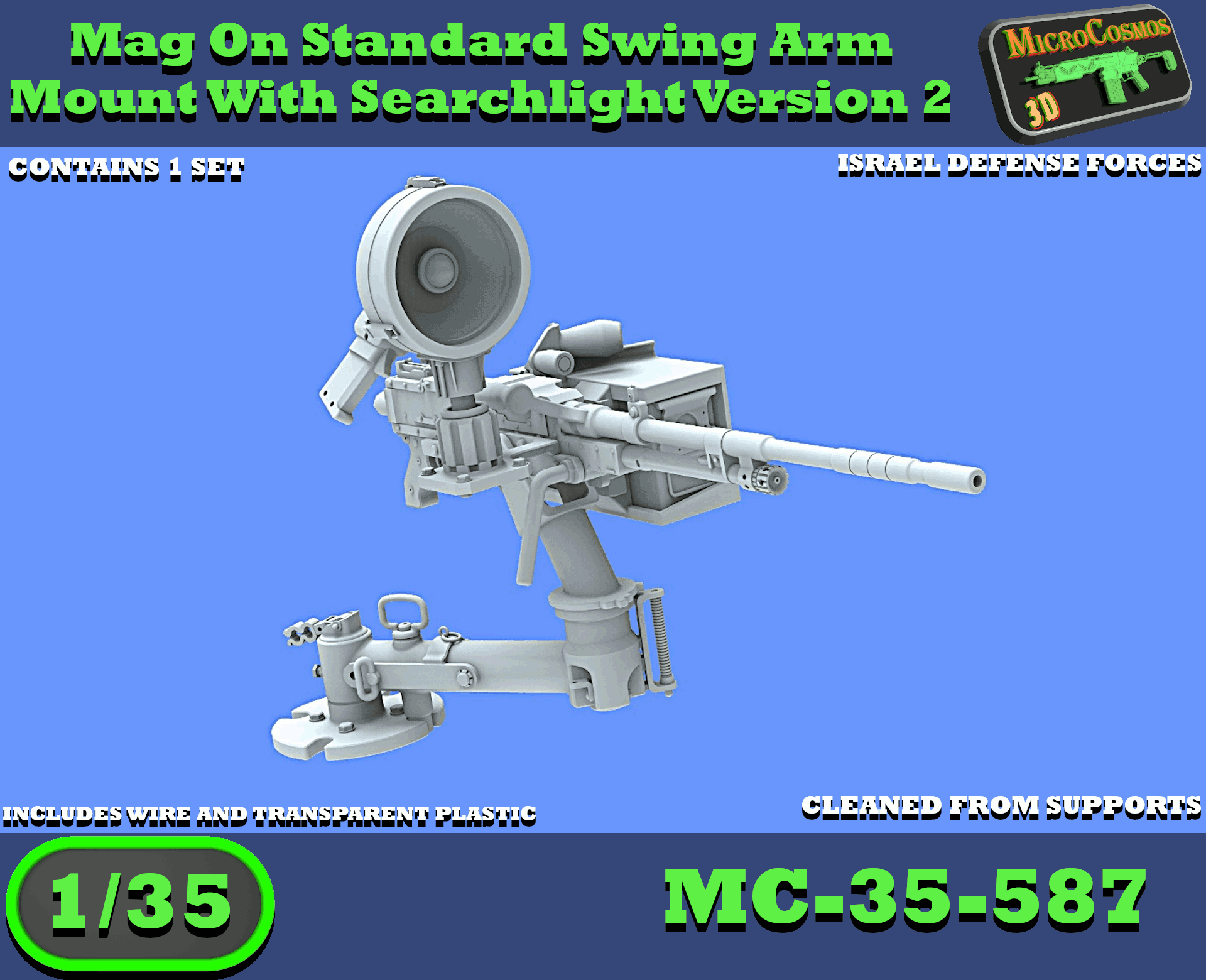 MC-35-587 - Mag On Standard Swing Arm Mount With Searchlight Version 2