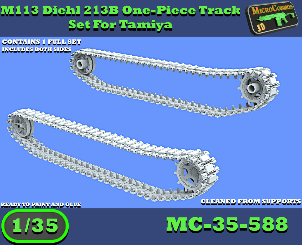 MC-35-588 - M113 Diehl 213B Einteiliges Kettenset für Tamiya