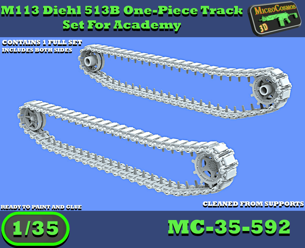 MC-35-592 - M113 Diehl 513B Einteiliges Kettenset für Academy