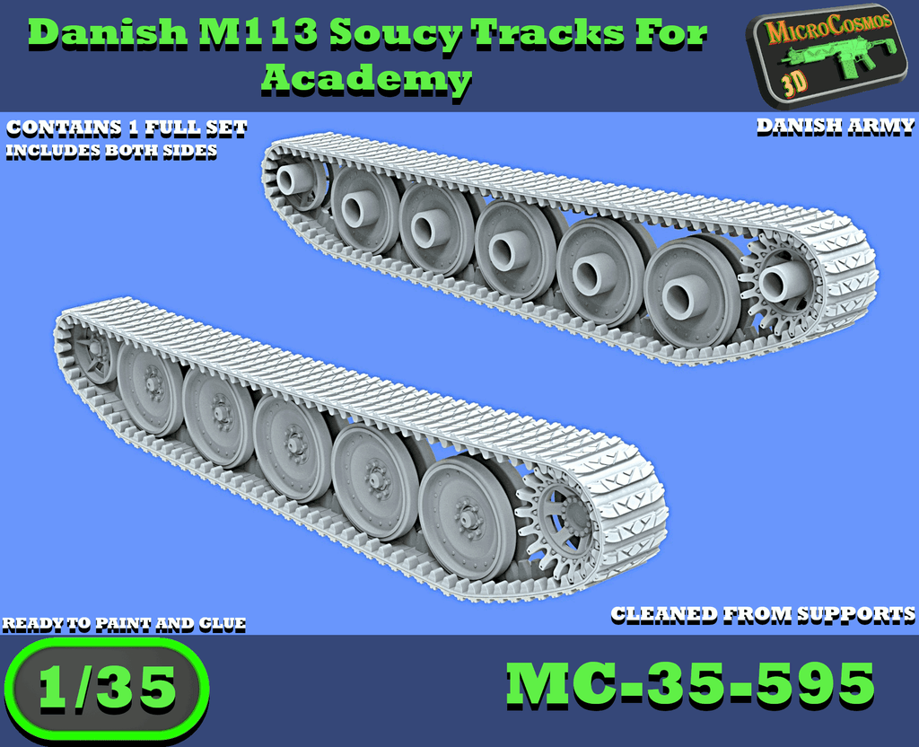 MC-35-595 - Chenilles Soucy pour M113 danois Academy
