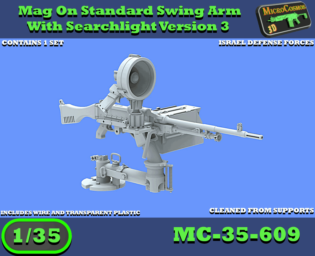 MC-35-609 - Mag On Standard Swing Arm Mount With Searchlight Version 3