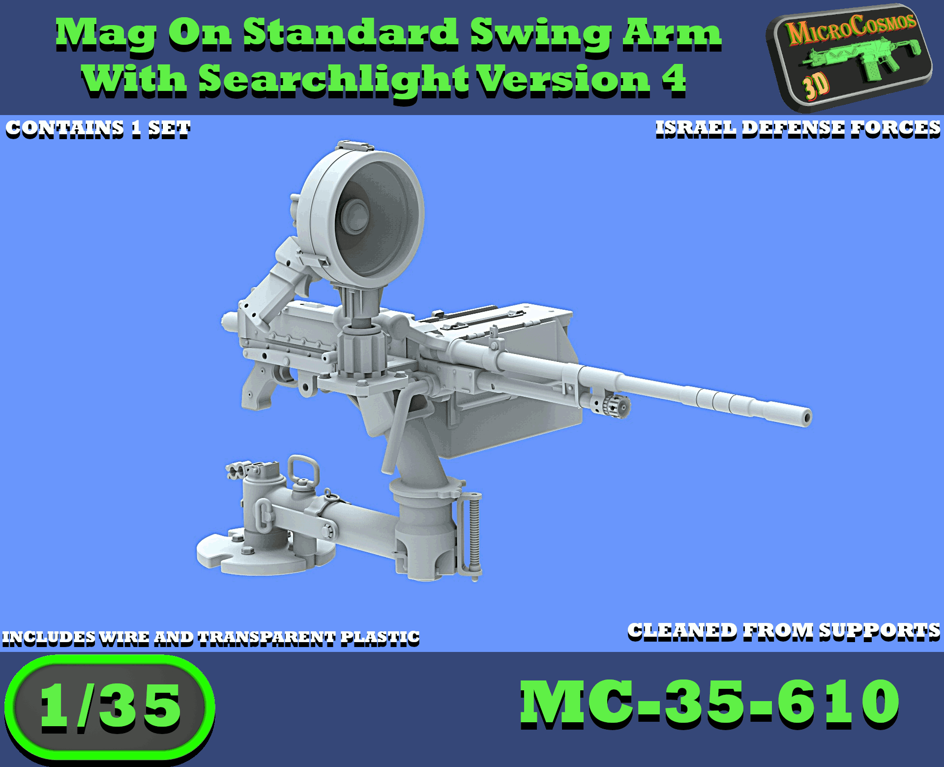 MC-35-610 - Mag On Standard-Schwenkarmhalterung mit Suchscheinwerfer Version 4