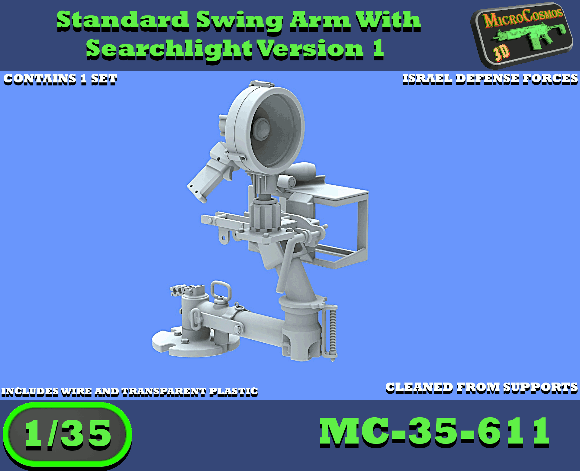MC-35-611 - Wiege auf Standard-Schwenkarmhalterung mit Suchscheinwerfer Version 1