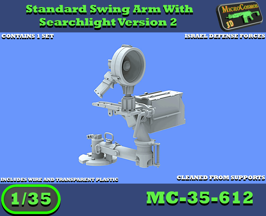 MC-35-612 - Berceau sur support de bras oscillant standard avec projecteur, version 2