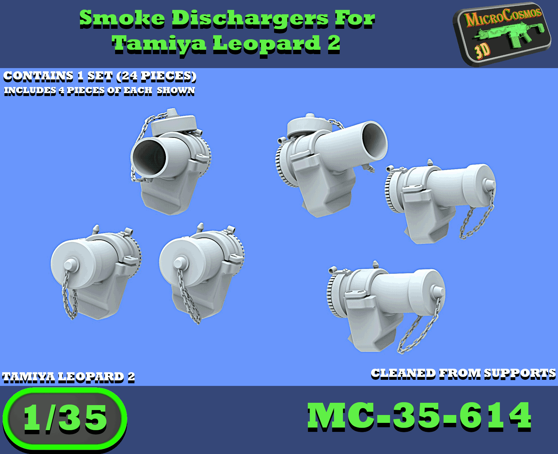 MC-35-614 - Smoke Dischargers For Tamiya Leopard 2