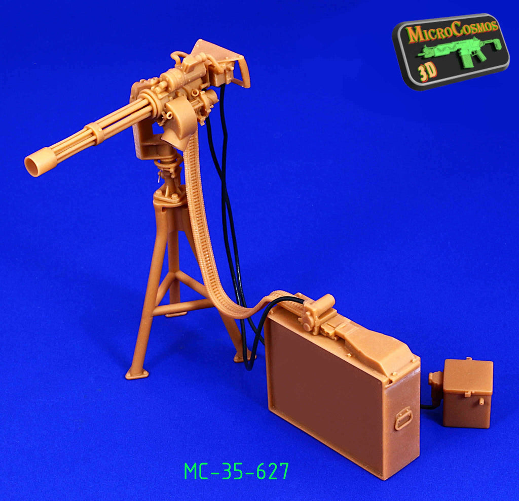 MC-35-627 - M134 On MK16 Tripod With Ammo Box