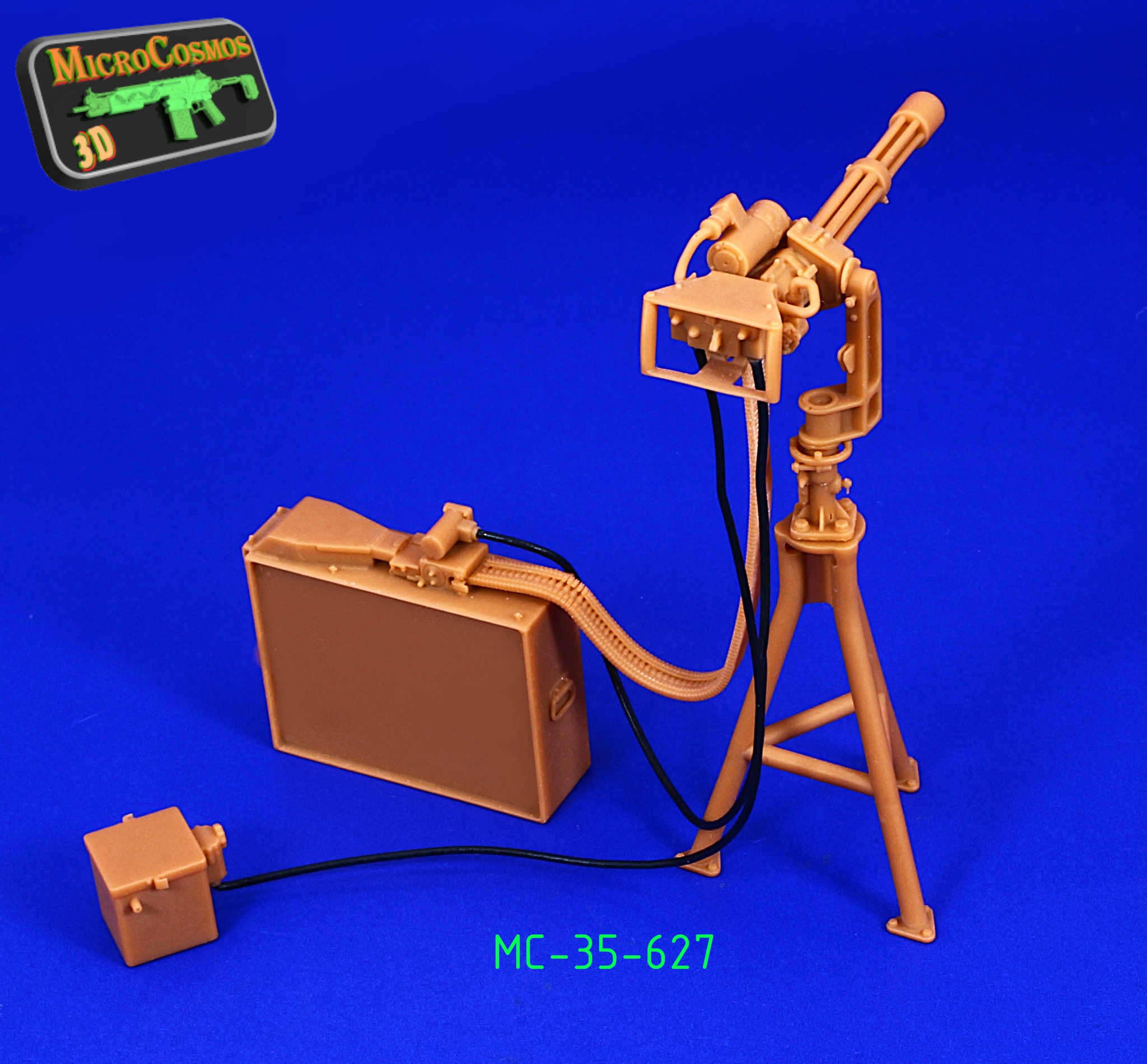 MC-35-627 - M134 On MK16 Tripod With Ammo Box