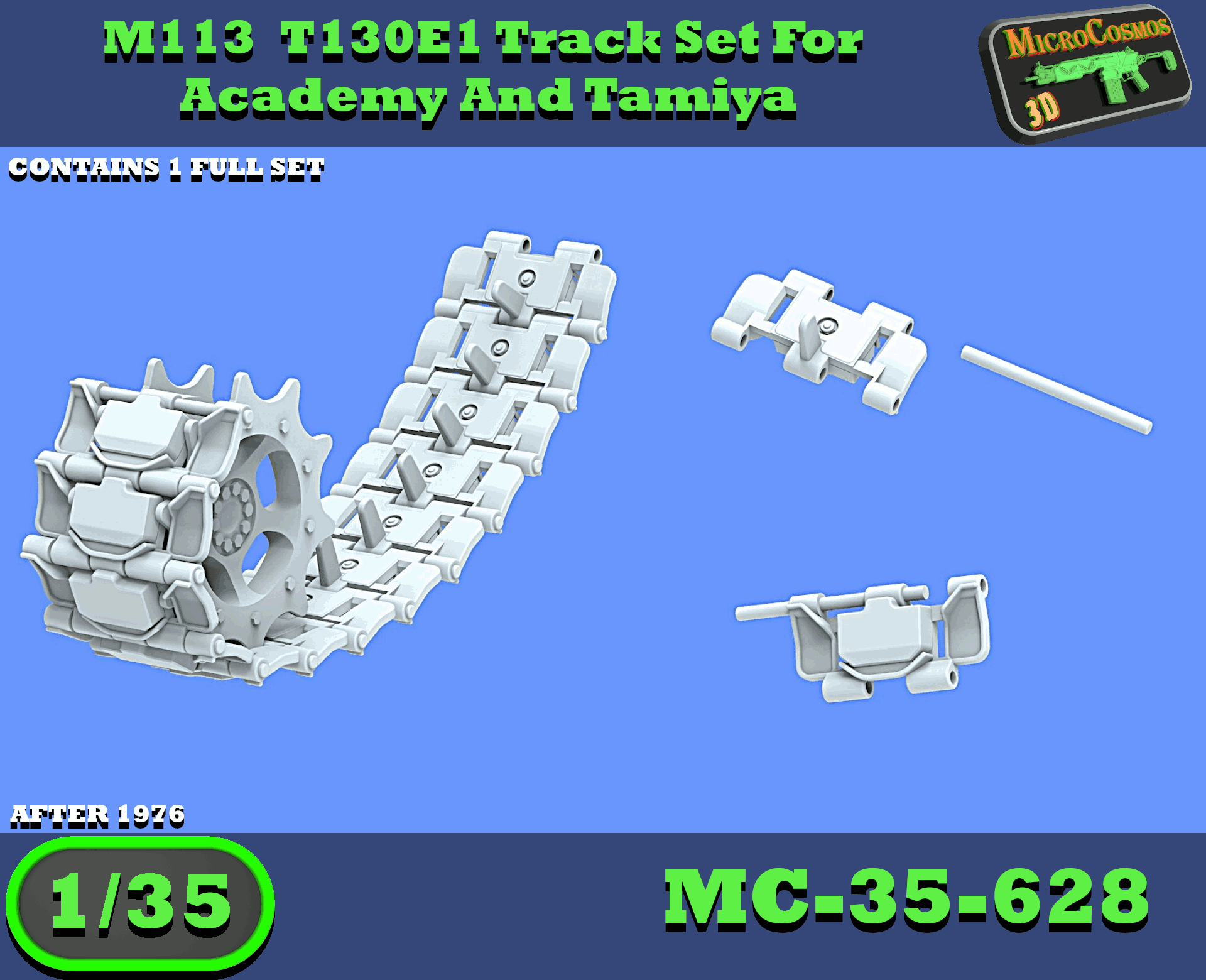 MC-35-628 - M113 T130E1 Tracks Set For Tamiya And Academy (Workable)
