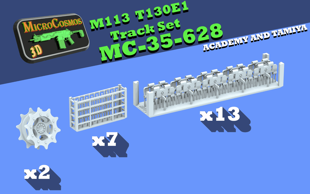 MC-35-628 - M113 T130E1 Tracks Set For Tamiya And Academy (Workable)