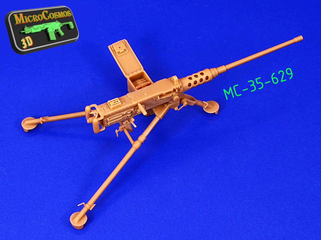 MC-35-629 - M2 Browning On M3 Tripod With Ammo Box And Ammo Belt