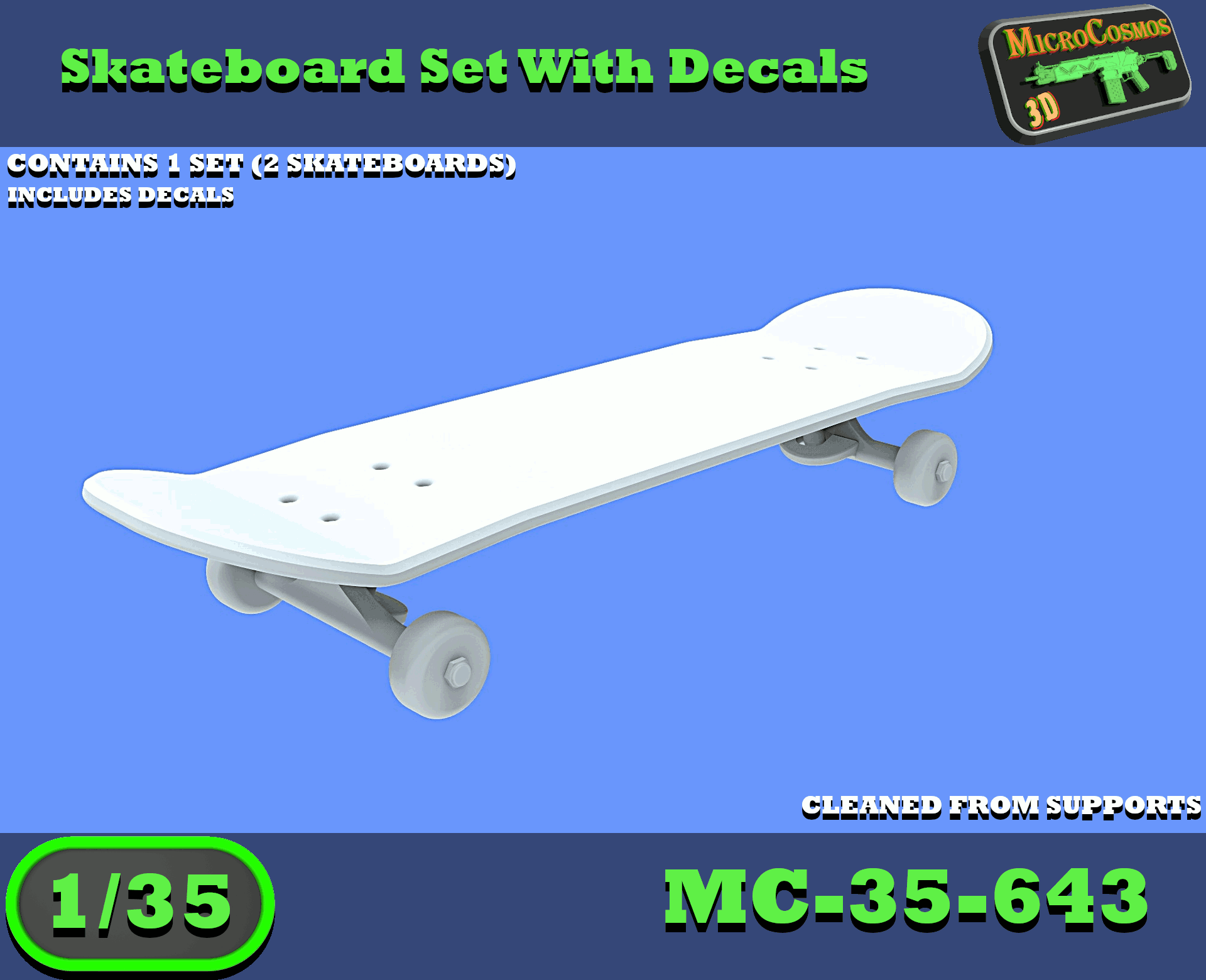 MC-35-643 - Skateboard Set With Decals