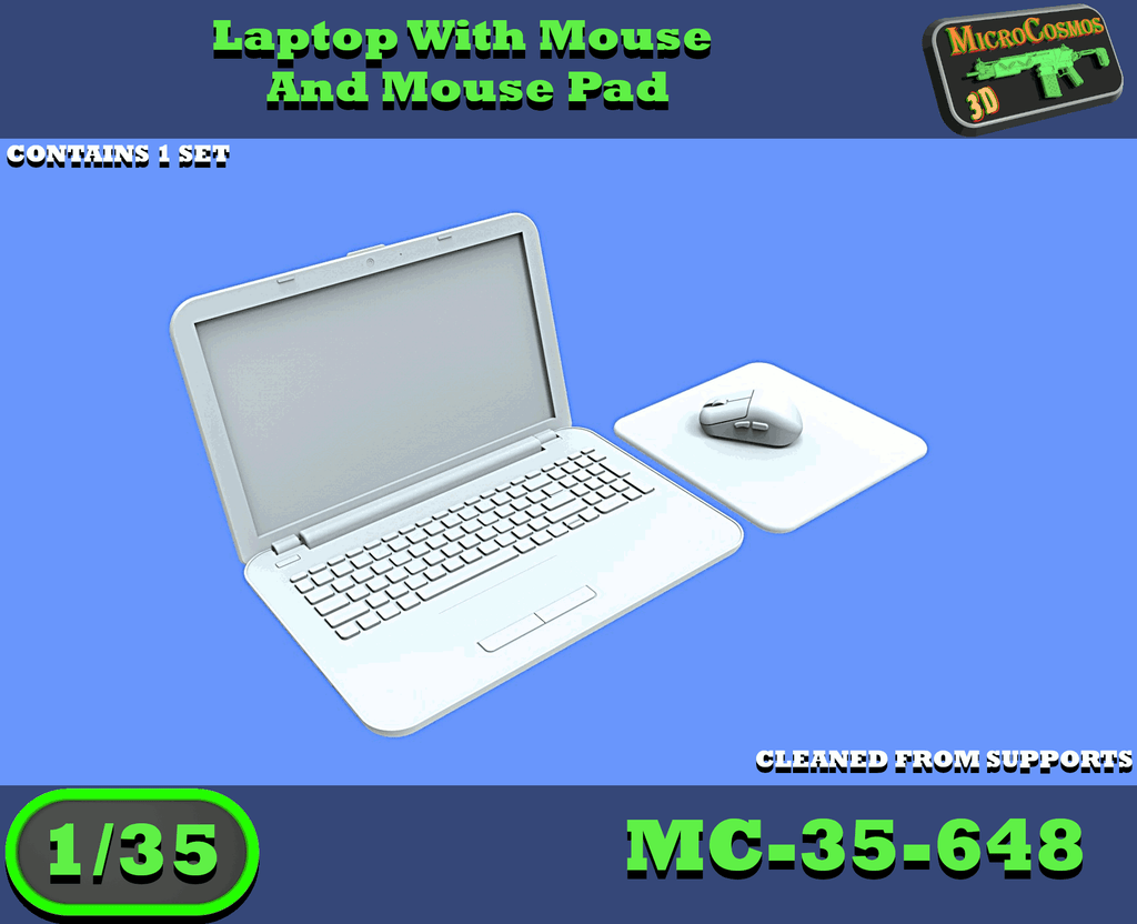 MC-35-648 - Laptop mit Maus und Mauspad