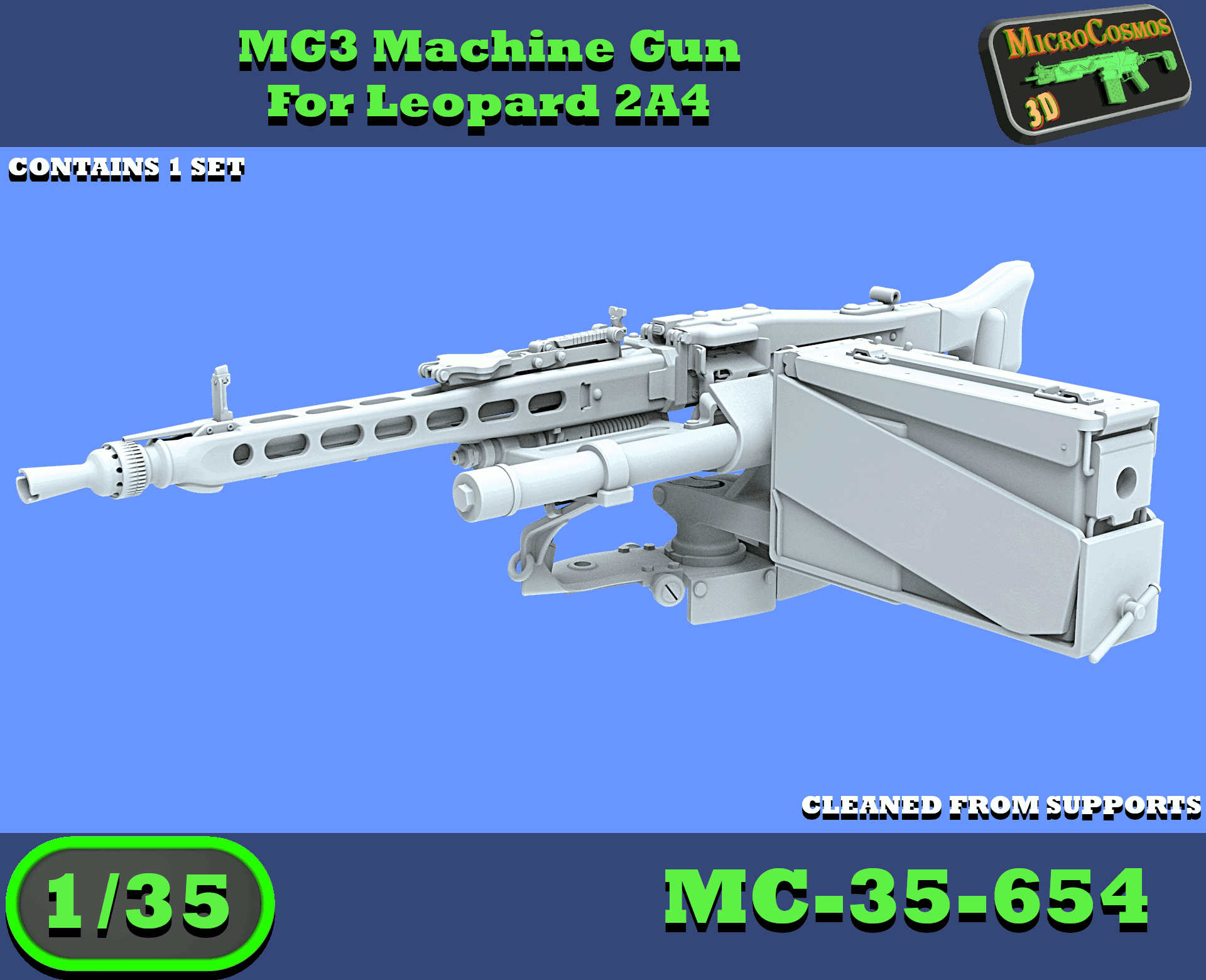 MC-35-654 - MG3 avec caisse à munitions M61 pour Leopard 2A4