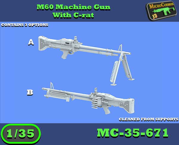 MC-35-671 (OPTIONS) M60 Machine Gun With C-rat