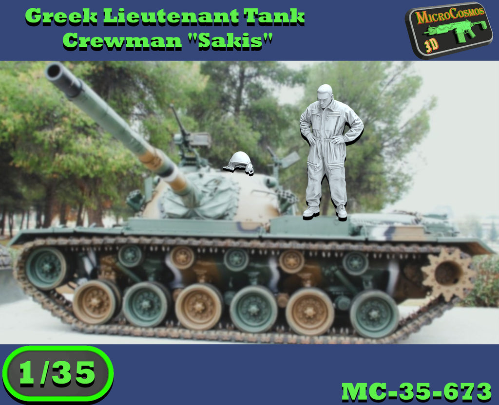 MC-35-673 - Greek Lieutenant Tank Crewman "Sakis" With CVC Helmet