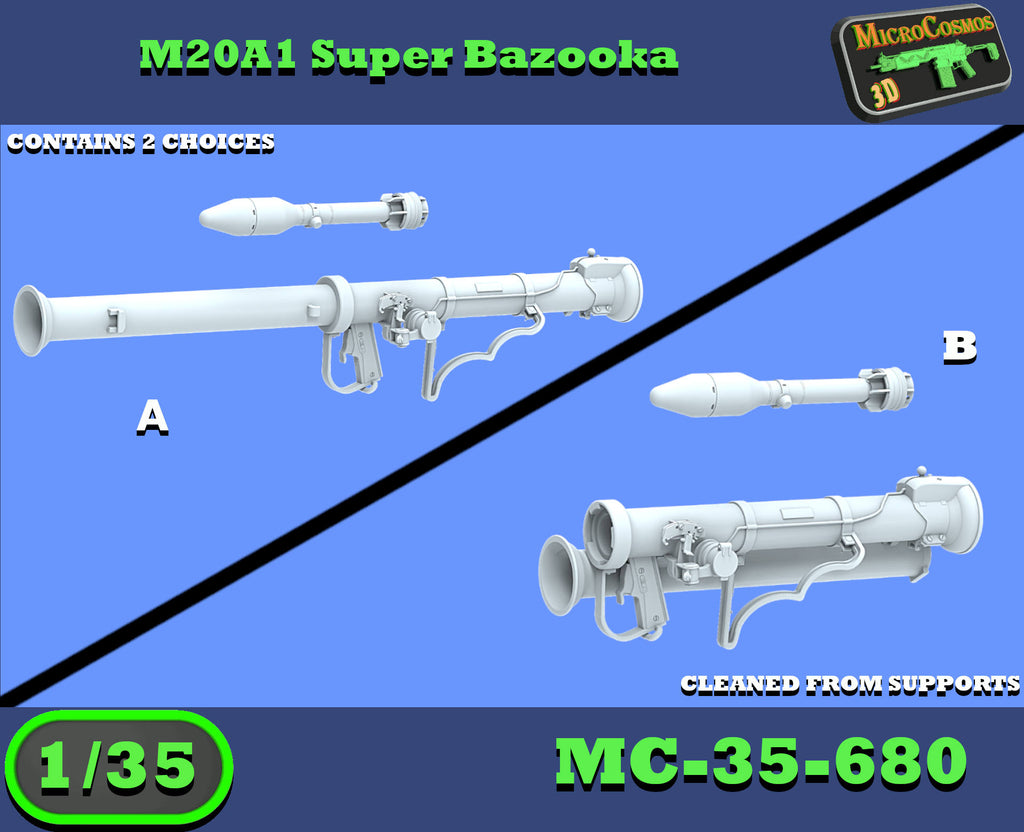 MC-35-680 - (OPTIONS) M20A1 Super Bazooka With 3.5 Inch M28A2 Rocket