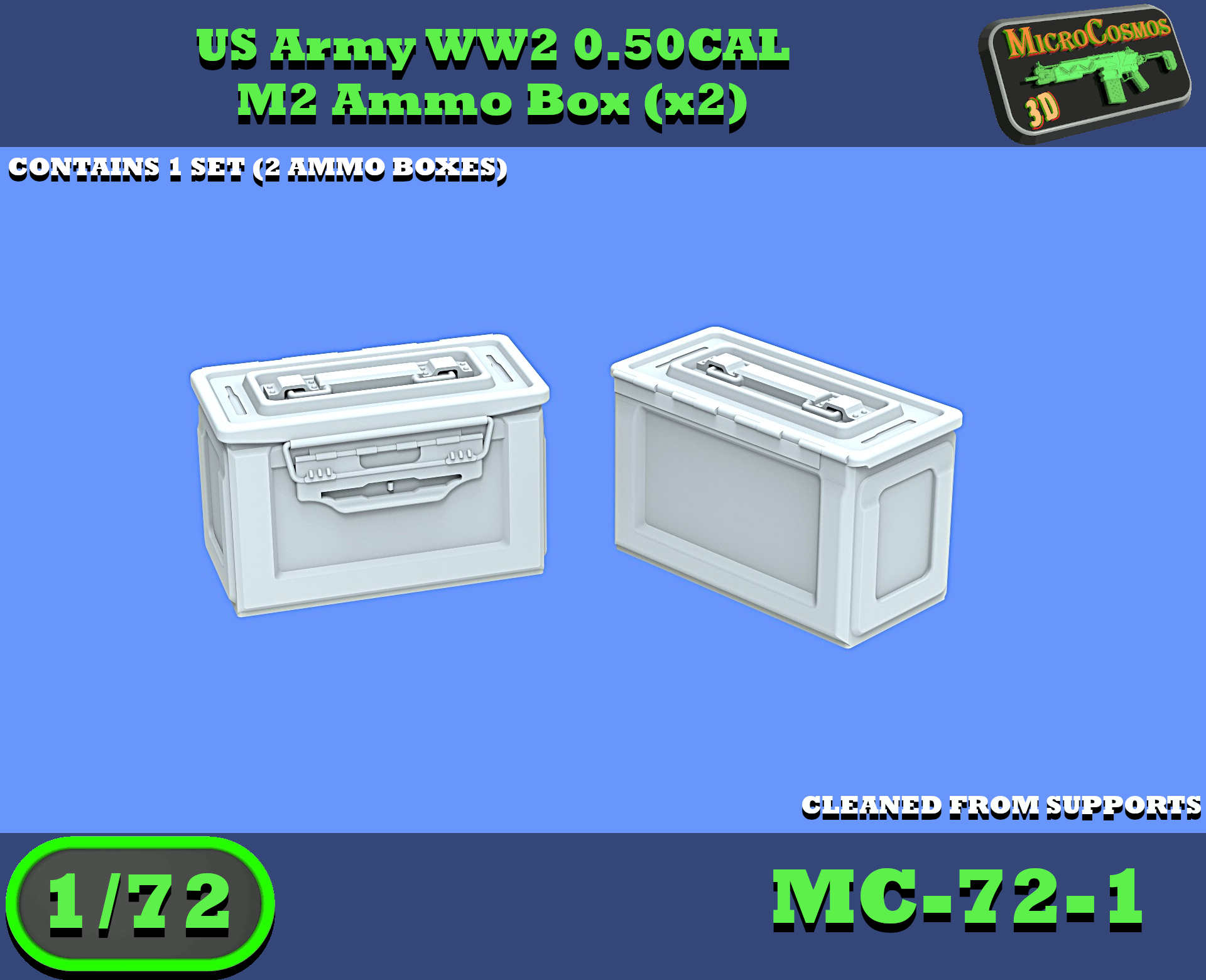 MC-72-1 - US WK2 0.50 CAL M2 Munitionskasten-Set