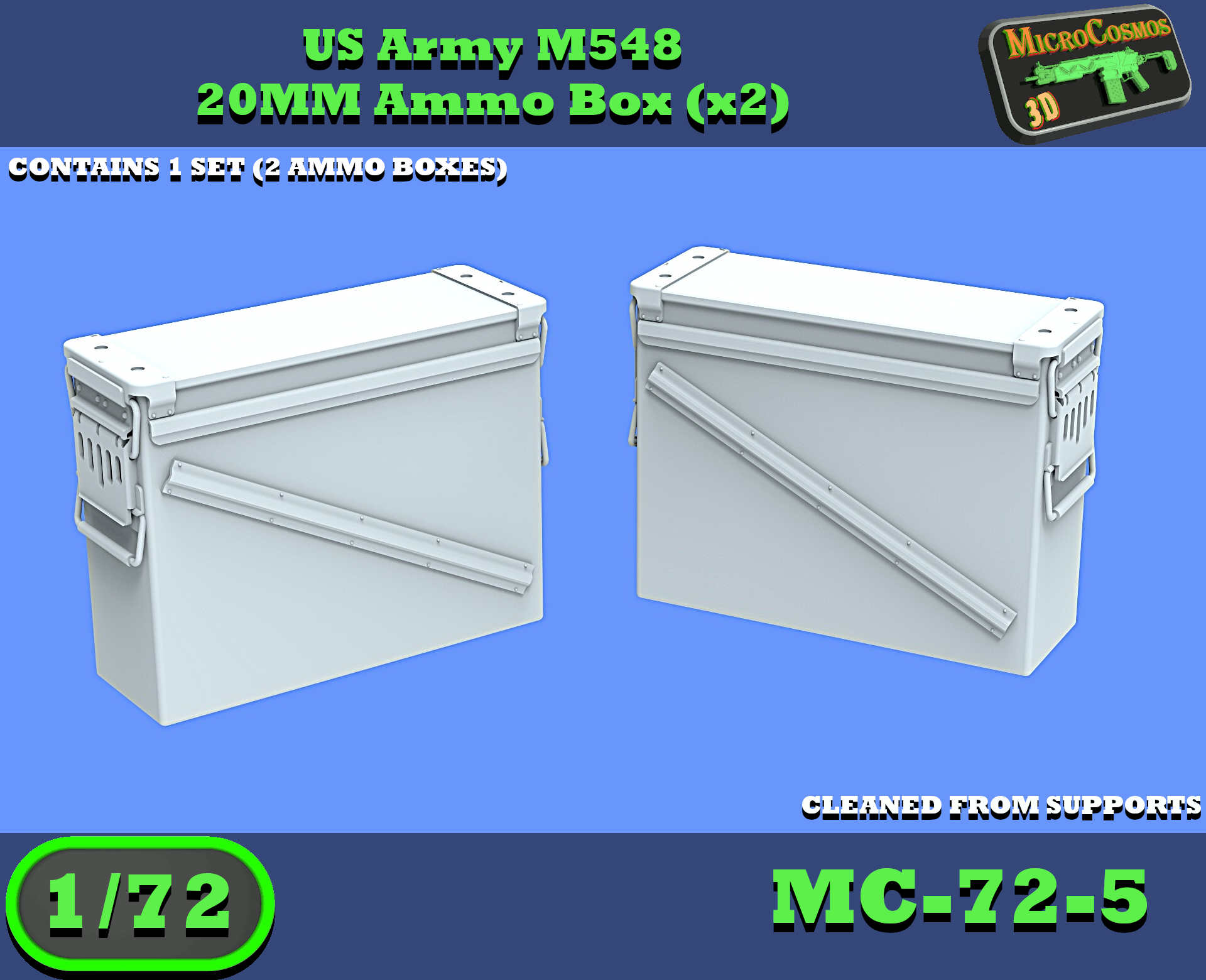 MC-72-5 - US M548 20mm Munitionskistensatz