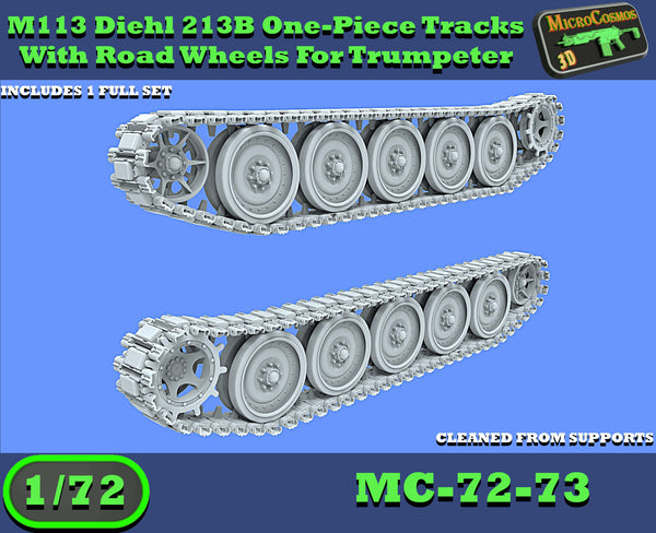 MC-72-73 - M113 Diehl 213B One-Piece Track Set With Road Wheels For Trumpeter